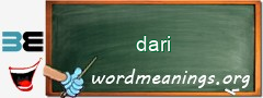 WordMeaning blackboard for dari